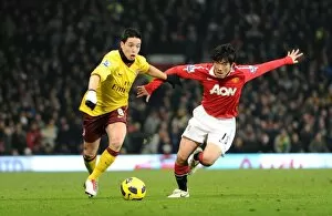 Images Dated 13th December 2010: Samir Nasri (Arsenal) Ji-Sung Park (Man Utd). Manchester United 1: 0 Arsenal