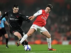 Samir Nasri (Arsenal) Matthew Spring (Orient). Arsenal 5: 0 Leyton Orient