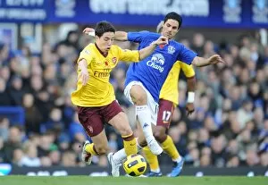 Samir Nasri (Arsenal) Mikel Arteta (Everton). Everton 1: 2 Arsenal, Barclays Premier League