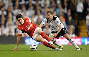 Tottenham Hotspur V Arsenal 2010-2011 Prints: Samir Nasri (Arsenal) Rafeal van der Vaart (Tottenham). Tottenham Hotspur 3: 3 Arsenal