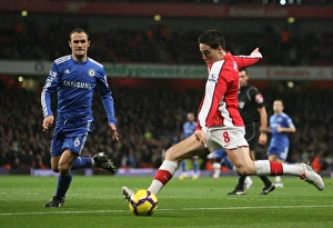 Arsenal v Chelsea 2009-10 Gallery: Samir Nasri (Arsenal) Ricardo Carvalho (Chelsea). Arsenal 0: 3 Chelsea, Barclays Premier League