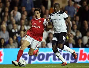 Samir Nasri (Arsenal) Sebastien Bassong (Tottenham). Tottenham Hotspur 1: 4 Arsenal (aet)