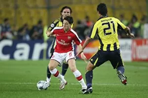 Images Dated 21st October 2008: Samir Nasri (Arsenal) Selcuk Sahin (Fenerbahce)