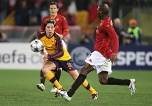 Images Dated 11th March 2009: Samir Nasri (Arsenal) Souleymane Diamoutene (Roma)