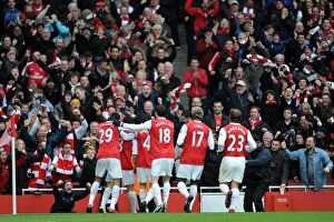 Images Dated 20th November 2010: Samir Nasri celebrates scoring Arsenals 1st goal. Arsenal 2: 3 Tottenham Hotspur