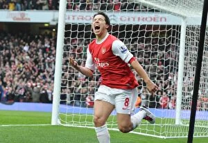Images Dated 20th November 2010: Samir nasri celebrates scoring Arsenals 1st goal. Arsenal 2: 3 Tottenham Hotspur