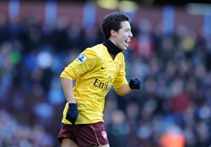 Aston Villa v Arsenal 2010-11 Gallery: Samir Nasri celebrates scoring Arsenals 2nd goal. Aston Villa 2: 4 Arsenal