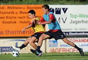 Images Dated 20th July 2010: Samir Nasri and Conor Henderson (Arsenal). Arsenal Training Camp, Bad Waltersdorf