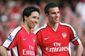 Samir Nasri and Robin van Persie (Arsenal). Arsenal 0: 0 Manchester City