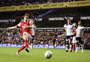 Samir Nasri scores Arsenals 3rd goal his 2nd from the penalty. Tottenham Hotspur 1 Samir Nasri scores Arsenals 3rd goal his 2nd from the penalty. Tottenham Hotspur 1