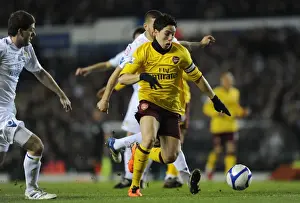 Leeds United V Arsenal FA Cup 2010-11 Prints: Samir Nasri Scores First Arsenal Goal Past Ben Parker in FA Cup Win Against Leeds United