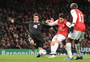 Arsenal V Partizan Belgrade 2010-11 Prints: Samir Nasri Scores the Third Goal: Arsenal 3-1 Partizan Belgrade