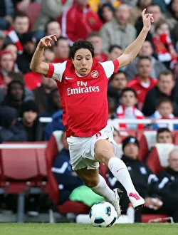 Arsenal V Birmingham City 2010-11 Prints: Samir Nasri Scores the Winner: Arsenal 2-1 Birmingham City, Barclays Premier League
