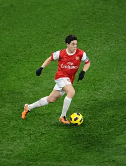 Arsenal V Stoke City 2010-2011 Prints: Samir Nasri Scores the Winning Goal: Arsenal 1-0 Stoke City