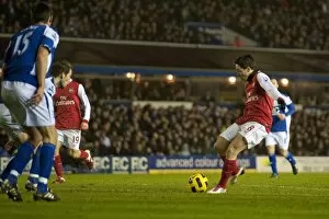 Images Dated 1st January 2011: Samir Nasri shoots past Birmingham goalkeeper Ben Foster to score the 2nd Arsenal goal