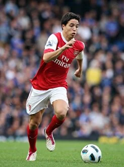 Images Dated 3rd October 2010: Samir Nasri at Stamford Bridge: Arsenal's Defeat to Chelsea in Premier League (3/10/10)