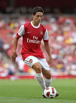 Arsenal V AC Milan 2010-11 Prints: Samir Nasri vs AC Milan: 1-1 Stalemate at the Emirates Cup, 2010