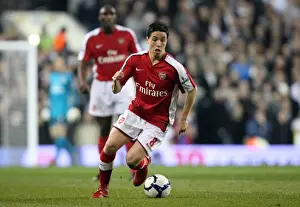 Tottenham Hotspur V Arsenal 2009-10 Prints: Samir Nasri's Determined Performance in a 2:1 Loss to Tottenham Hotspur