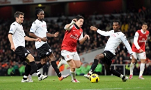 Arsenal V Fulham 2010-11 Prints: Samir Nasri's Thrilling Run and Goal vs