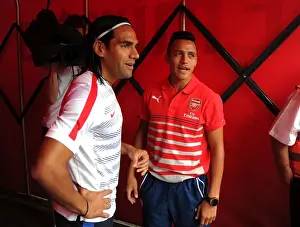 Arsenal V Benfica 2014-15 Prints: Sanchez and Falcao: A Pre-Season Rivalry - Arsenal vs AS Monaco, Emirates Cup 2014