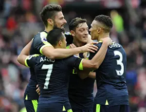 Sunderland V Arsenal 2016-17 Prints: Sanchez, Ozil, and Giroud's Goals: Arsenal's Dominance Over Sunderland (2016-17)