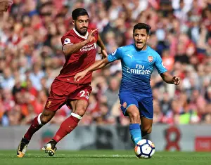 Liverpool V Arsenal 2017-18 Prints: Sanchez vs. Can: A Premier League Rivalry - Liverpool vs. Arsenal Clash of Titans