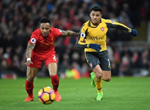 Liverpool V Arsenal 2016-17 Prints: Sanchez vs. Clyne: A Premier League Battle at Anfield, 2016-17