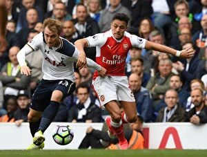 Images Dated 30th April 2017: Sanchez vs. Eriksen: A Premier League Rivalry - Arsenal vs. Tottenham