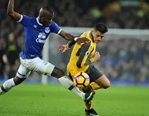 Everton V Arsenal 2016-17 Prints: Sanchez vs. Gueye: A Premier League Showdown at Goodison Park
