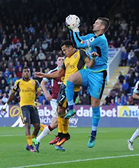 Burnley V Arsenal 2016-17 Prints: Sanchez vs. Heaton: A Clash of Titans in the Premier League - Burnley vs. Arsenal, 2016-17