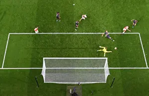 Arsenal V Liverpool 2015/16 Prints: Sanchez vs. Mignolet: Intense Rivalry - Arsenal vs. Liverpool (2015/16)