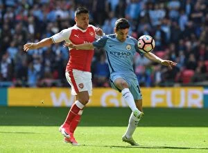 Arsenal v Manchester City - FA Cup 1/2 Final 2017 Collection: Sanchez vs. Navas: A FA Cup Semi-Final Battle at Wembley