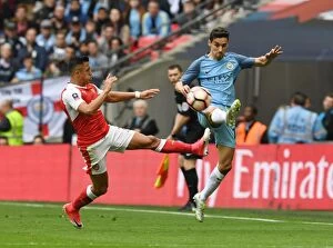 Arsenal v Manchester City - FA Cup 1/2 Final 2017 Collection: Sanchez vs. Navas: A FA Cup Semi-Final Battle at Wembley (Arsenal vs. Manchester City, 2017)