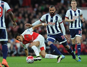 Arsenal V West Bromwich Albion 2015-16 Prints: Sanchez vs. Sandro: Clash at the Emirates