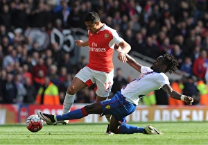 Arsenal V Crystal Palace 2015-16 Prints: Sanchez vs. Souare: A Clash at Emirates in Arsenal vs. Crystal Palace