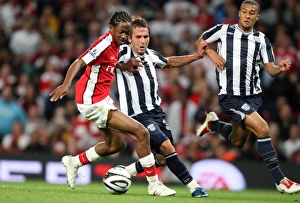 Sanchez Watt (Arsenal) Filipe Teixeira and Gianni Zuiverloon (WBA)