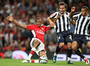 Sanchez Watt (Arsenal) Flipe teixeira and Gianni Zuiverloon (WBA)