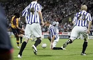 Huddersfield v Arsenal 2008-09 Collection: Sanchez Watt scores Arsenals 1st goal