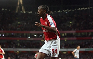 Arsenal V West Bromwich Albion - Carling Cup 2009-10 Prints: Sanchez Watt's Thrilling Goal: Arsenal Takes 2-0 Lead Over West Brom in Carling Cup