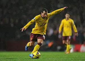 Aston Villa V Arsenal 2012-13 Prints: Santi Cazorla: In Action for Arsenal Against Aston Villa (2012-13)