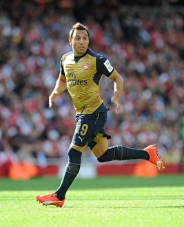 Arsenal V Olympique Lyonnais - Emirates Cup 2015/16 Prints: Santi Cazorla: In Action for Arsenal against Olympique Lyonnais, Emirates Cup 2015/16