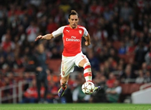 Arsenal V Galatasaray 2014/15 Champions League Prints: Santi Cazorla in Action: Arsenal vs. Galatasaray, UEFA Champions League 2014/15