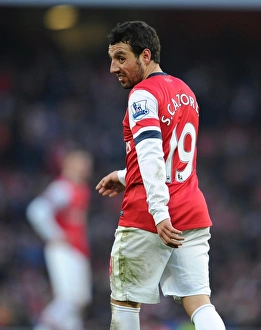 Arsenal V Aston Villa - 2012-13 Prints: Santi Cazorla in Action: Arsenal vs. Aston Villa, Premier League 2012-13