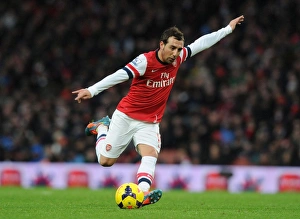 Arsenal V Cardiff City 2013-14 Prints: Santi Cazorla in Action: Arsenal vs. Cardiff City, Premier League 2013-14