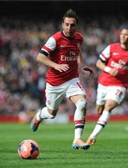 Arsenal V Everton - FA Cup 2014 Prints: Santi Cazorla in Action: Arsenal vs. Everton - FA Cup Quarter-Final