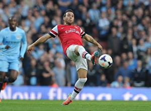 Arsenal V Manchester City 2013/14 Prints: Santi Cazorla in Action: Arsenal vs Manchester City, Premier League 2013/14