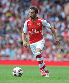 Santi Cazorla in Action: Arsenal vs AS Monaco, Emirates Cup 2014