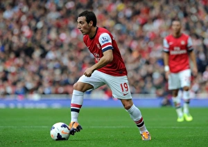 Arsenal V Norwich City 2013-14 Prints: Santi Cazorla in Action: Arsenal vs Norwich City, Premier League 2013-14
