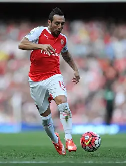 Arsenal V Stoke City 2015-16 Prints: Santi Cazorla in Action: Arsenal vs Stoke City (2015-16)