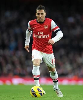 Images Dated 2nd February 2013: Santi Cazorla in Action: Arsenal vs Stoke City, Premier League 2012-13